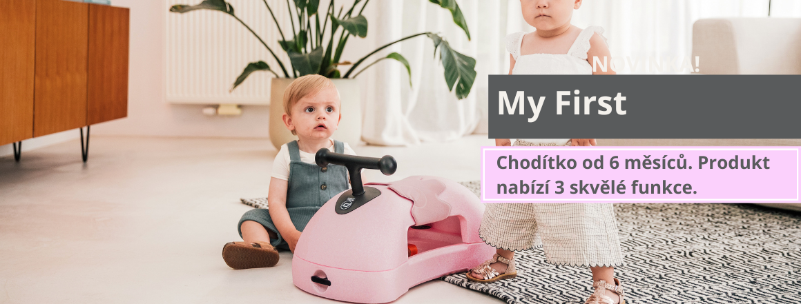 Představujeme Vám novinku od firmy Scoot & Ride s názvem: My First je první kombinace dětského chodítka 3 v 1 a jízdy na odrážedle vašeho dítěte. Vyrobeno z měkkého materiálu EPP absorbujícího nárazy, recyklovatelného a bezpečného pro uživatele a nábytek.