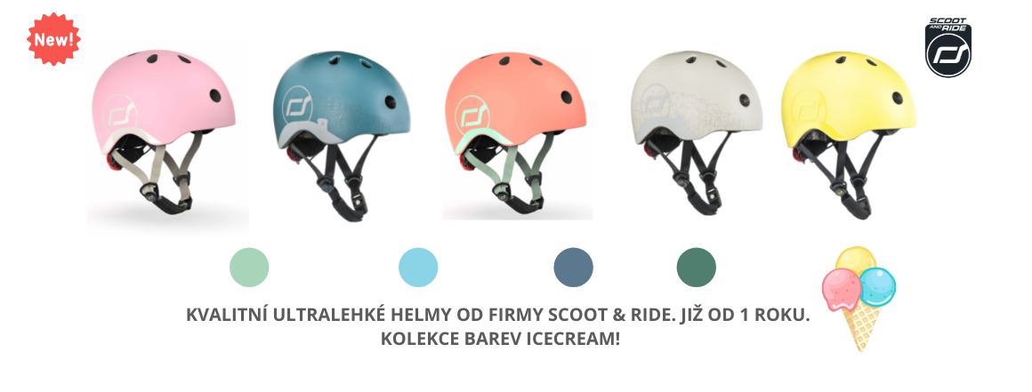 Kvalitní dětské helmy Scoot & Ride již od 1 roku
