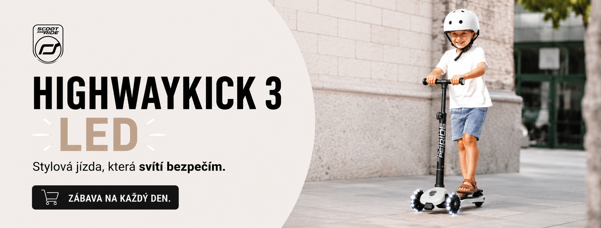 Koloběžka Highwaykick 3 LED se svítícími kolečky!