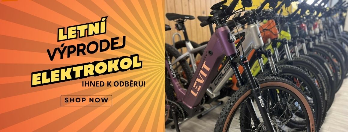Výprodej elektrokol na prodejně.