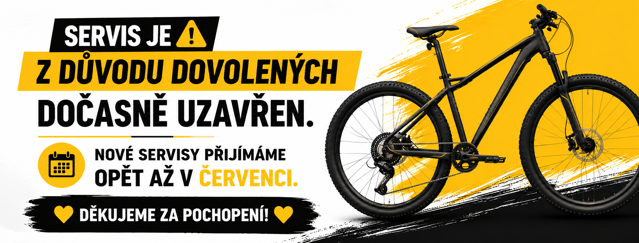🔧 SERVIS JE Z DŮVODU DOVOLENÝCH DOČASNĚ UZAVŘEN. NOVÉ SERVISY PŘIJÍMÁME OPĚT AŽ V ČERVENCI. DĚKUJEME ZA POCHOPENÍ! 💛