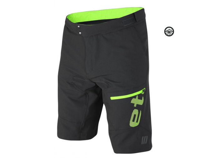 ETAPE - pánské volné kalhoty FREERIDE, černo/ zelené L