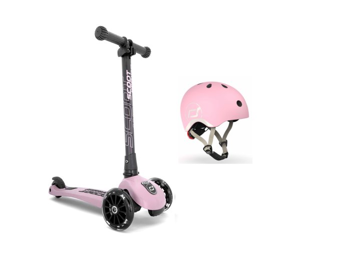 SET Highwaykick 3 LED + helma rose