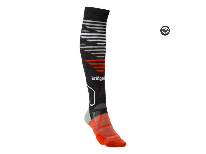 Pánské ponožky Bridgedale Ski Light graphite/sage 40