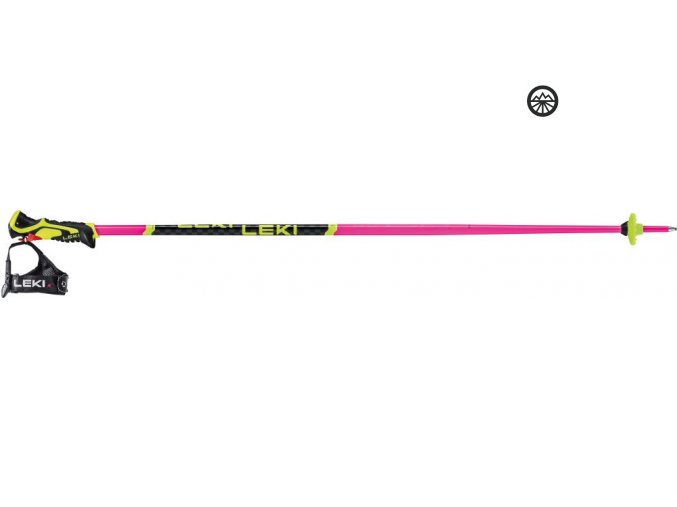 Juniorské lyžařské hole LEKI WCR Lite SL 3D neonpink-black-neon