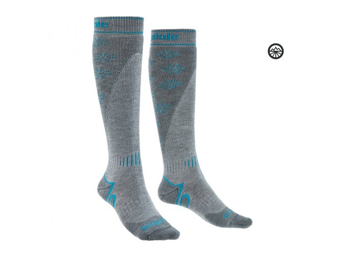 Dámské ponožky Bridgedale Ski Midweight+ stone/grey
