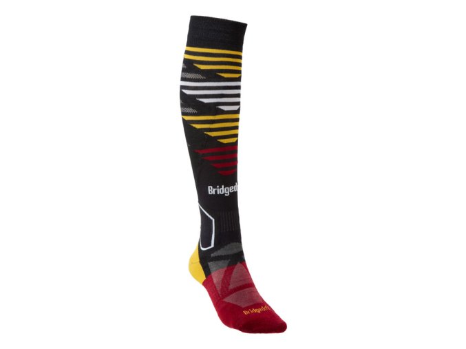 Pánské ponožky Bridgedale Ski Lightweight Merino graphite/red
