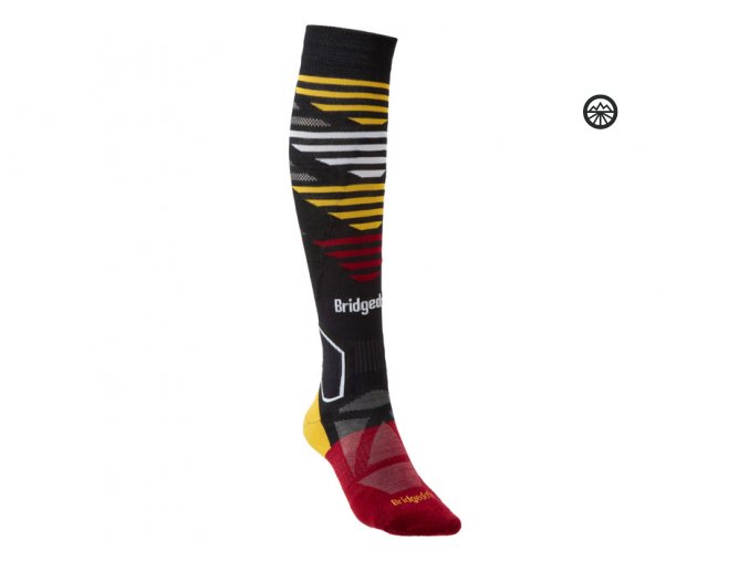Pánské ponožky Bridgedale Ski Lightweight Merino graphite/red