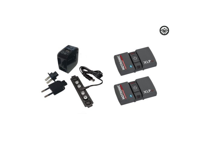 HOTRONIC Spare part SET 1 pair Battery XLP 2P Bluetooth Power + 1 pc recharger