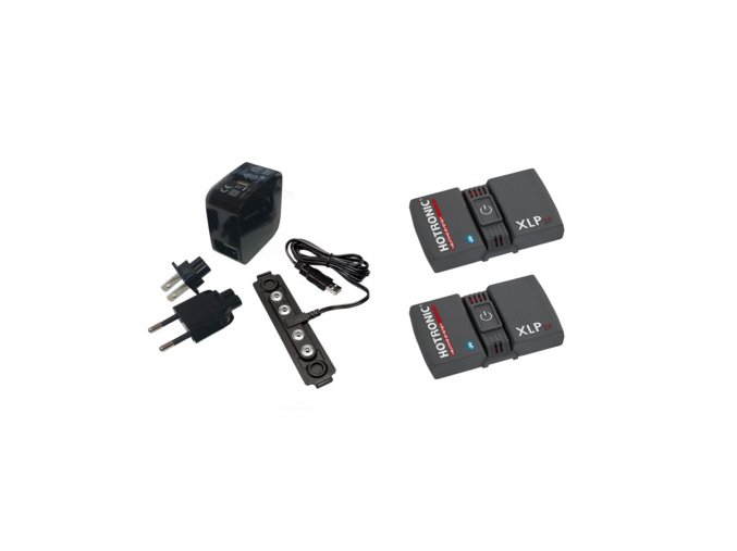 HOTRONIC Spare part SET 1 pair Battery XLP 2P Bluetooth Power + 1 pc recharger