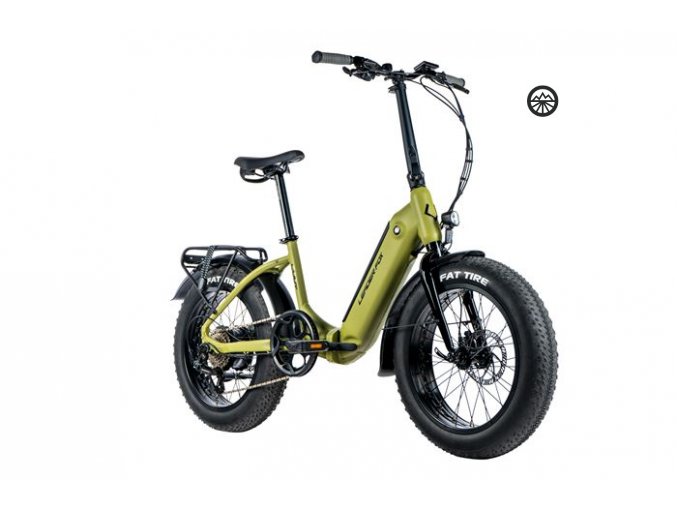 Elektrokolo LEADER FOX CODY FAT BIKE 20"ZADNÍ MOTOR zelené 2024