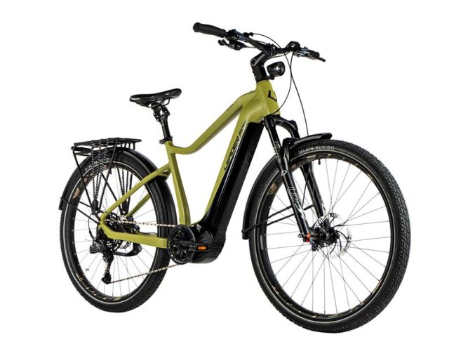 Pánské trekingové elektrokolo Leader Fox DIXON 29"PANASONIC GX ULTIMATE zelené 2024