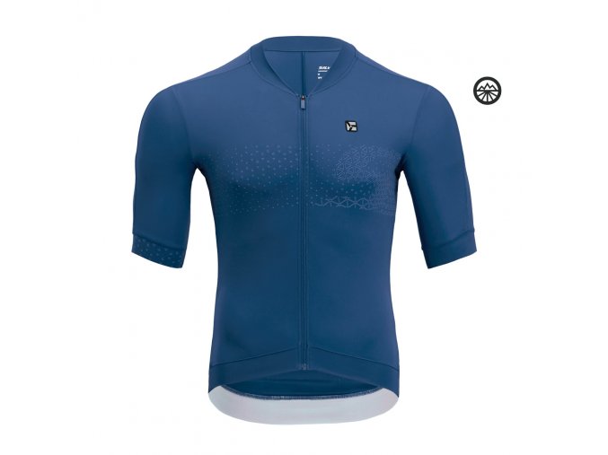 Pánský celopropínací cyklistický dres Ansino modrý