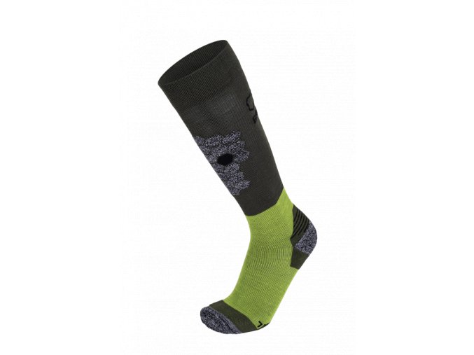 Pánské ponožky BRBL Ski GLACIER 2 army green/lime/blck L (43-46)