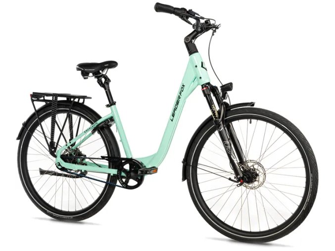 Městské kolo LEADER FOX CITY BIKE ESCALANTE 28" LIGHT GREEN NEXUS 8SPEED BELT
