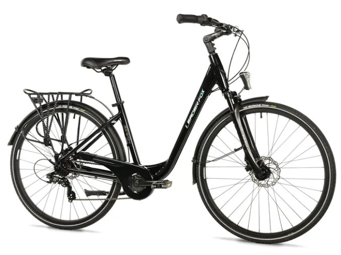 Trekové kolo LEADER FOX REGION LADY 28" BLACK SHINY