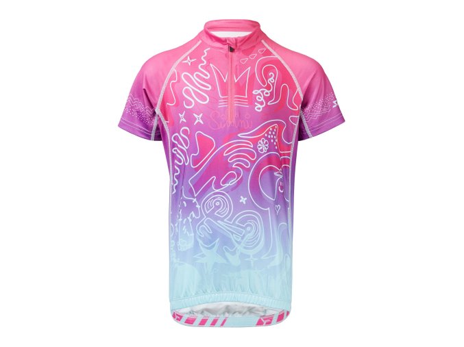 Dětský dres Silvini CD1434 Scrivia fuchsia-turquoise