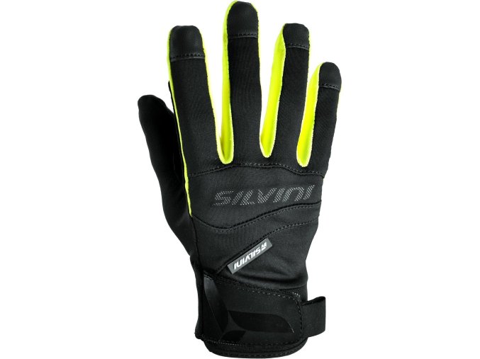 Unisex cyklistické rukavice Silvini UA745 Fusaro black-neon