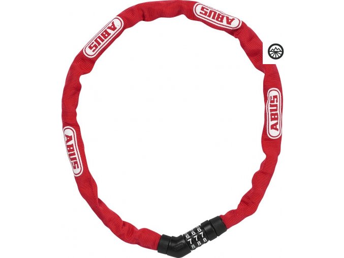 Zámek ABUS 4804C/75 red Steel-O-Chain