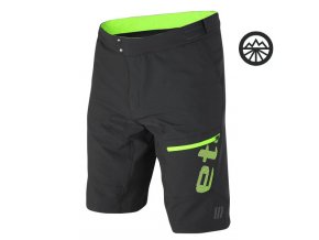 ETAPE - pánské volné kalhoty FREERIDE, černo/ zelené L