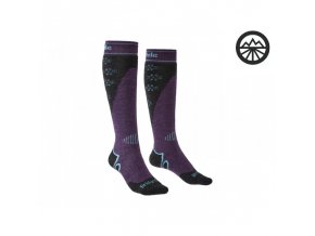 Dámské ponožky Bridgedale Ski Midweight+ dark purple