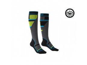 Ponožky Bridgedale Ski Mountain Junior grey/green