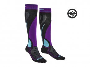 Dámské ponožky Bridgedale Ski Midweight graphite/purple