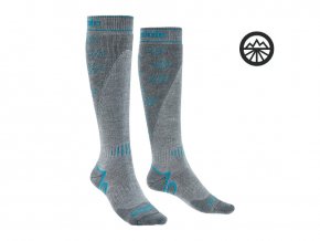 Dámské ponožky Bridgedale Ski Midweight+ stone/grey