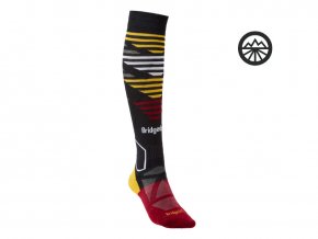 Pánské ponožky Bridgedale Ski Lightweight Merino graphite/red