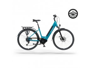 Elektrokolo eTrekking LEVIT MUSCA URBAN MX 630 low turquoise pearl rám 18