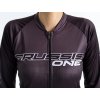 Crussis Cyklistický dres – ONE dámský dlouhý rukáv černá/bílá