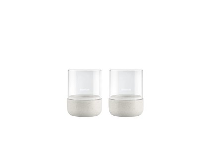 CALMA set 2 svícnů - polyresin krémová XS