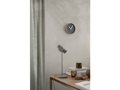 3104 1 rim nastenne hodiny 20 cm ocelove seda staroruzova