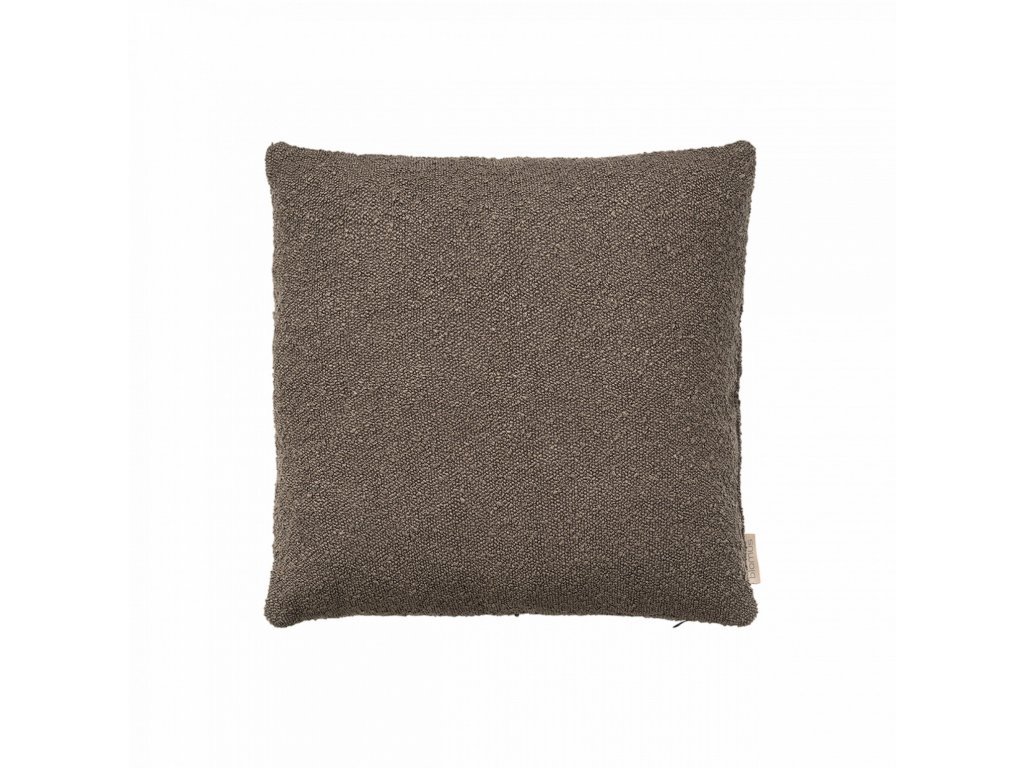 BOUCLE obliečka na vankúš 50 x 50 cm tmavo hnedá