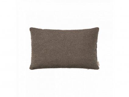BOUCLE obliečka na vankúš 30 x 50 cm tmavo hnedá