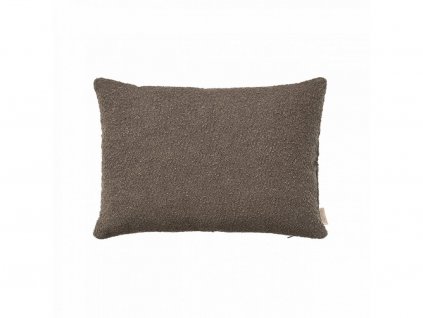 BOUCLE obliečka na vankúš 40 x 60 cm tmavo hnedá