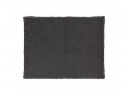 LINEO Bavlnené prestieranie tmavo sivá