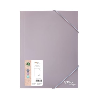 Mapa 253 SPOKO A4 PP soft touch s gumičkou fialová