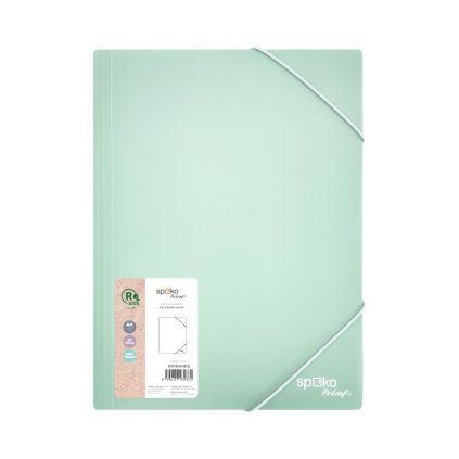 Mapa 253 SPOKO A4 PP soft touch s gumičkou zelená