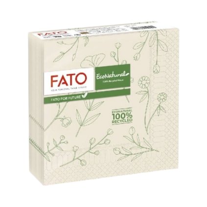 Servítky LUCART FATO ECO Natural FLORA 33x33cm 2 vrstvové 50ks