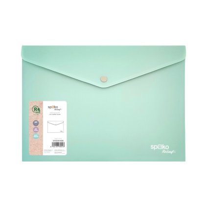 Spoko Obálka s patentkou A4 PP soft touch zelená