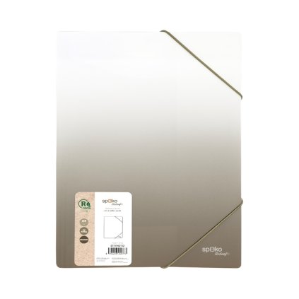 Mapa 253 SPOKO A4 PP gradient s gumičkou sivá