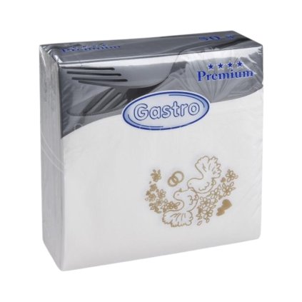 Servítky premium 40x40 svadobný motív 50ks