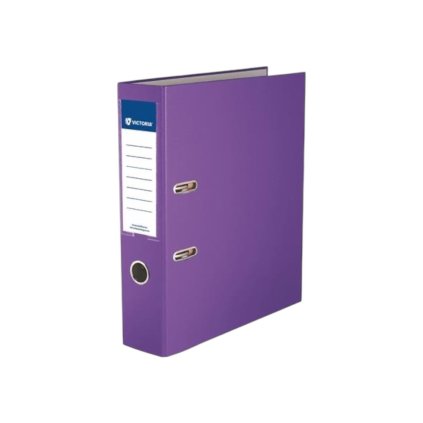 Poradač VICTORIA pákový PP 75mm s kovovou lištou fialový