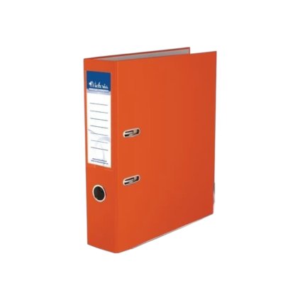 Poradač VICTORIA pákový PP 75mm s kovovou lištou oranžový