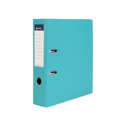 Poradač VICTORIA pákový PP 75mm s kovovou lištou tyrkysový