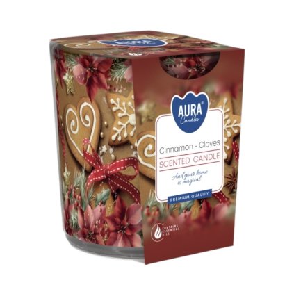 AURA Candles vonná sviečka v skle 100g Cinnamon