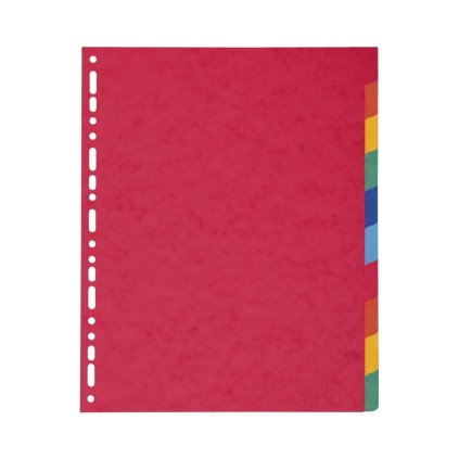 Rozraďovač Exacompta A4 prešpánový 10 farieb