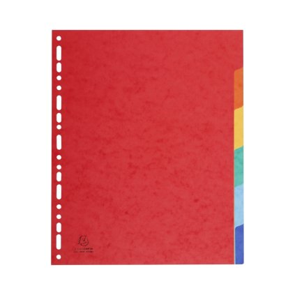 Rozraďovač Exacompta A4 prešpánový 6 farieb