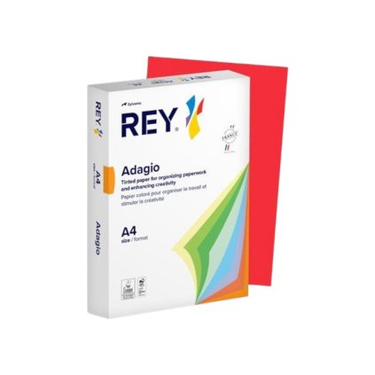 Papier REY Adagio A4 80g 500ks Intense červený